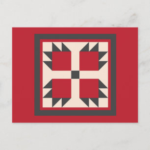 Quilt Postcard - Bearcat Block Briefkaart
