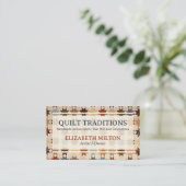 Quilt / Quiltmaker Visitekaartje (Staand voorkant)