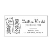 Quilt Seft Craft Hobby Business Store Address Rubberstempel (Afrduk)