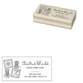 Quilt Seft Craft Hobby Business Store Address Rubberstempel (Gestempeld)