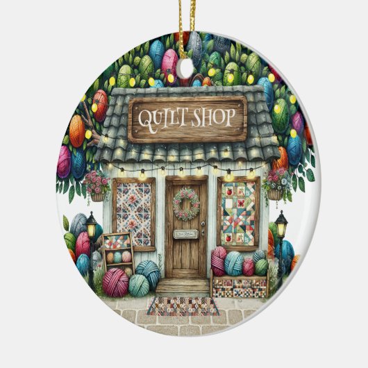 QUILT Shop Keramisch Ornament (Links)