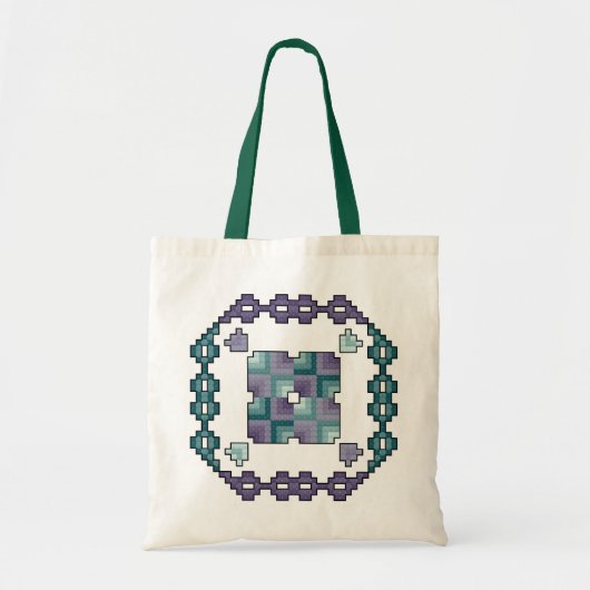 Quilt Square Cross Stitch Tote Bag (Voorkant)