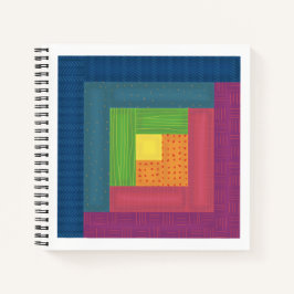 Quilt Square-laptop met logboekcabine Notitieboek