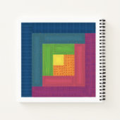 Quilt Square-laptop met logboekcabine Notitieboek (Achterkant)