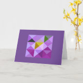 Quilt Square Lavender Tones Note Kaart (Gele Bloem)