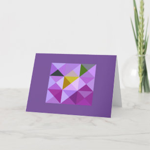 Quilt Square Lavender Tones Note Kaart