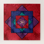 Quilt Square Monogram Legpuzzel (Horizontaal)