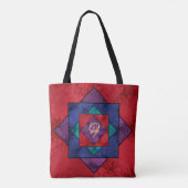 Quilt Square Monogram Tote Bag (Achterkant)