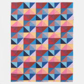 Quilt Square Pattern Fleece Deken (Voorkant)