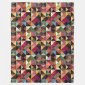 Quilt Square Pattern Fleece Deken (Voorkant)