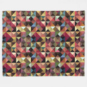 Quilt Square Pattern Fleece Deken (Voorkant (Horizontaal))