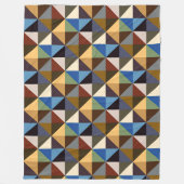 Quilt Square Pattern Fleece Deken (Voorkant)