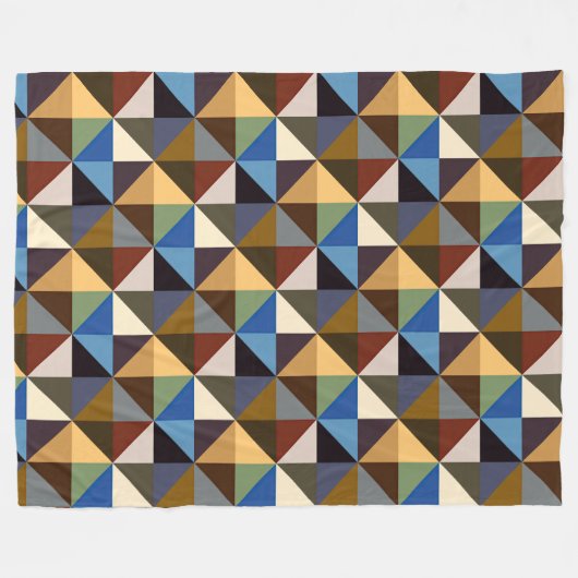 Quilt Square Pattern Fleece Deken (Voorkant (Horizontaal))