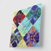 Quilt Squares Afbeelding in batiks Vierkante Klok (Hoek)