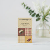 Quilt Squares Rustic Country Visitekaartje (Staand voorkant)