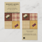 Quilt Squares Rustic Country Visitekaartje (Voorkant / Achterkant)