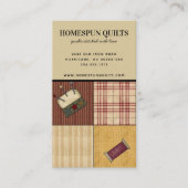 Quilt Squares Rustic Country Visitekaartje (Voorkant)