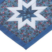 Quilt star blue korte tafelloper (Hoek)