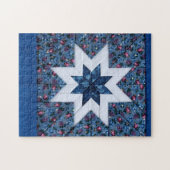 Quilt star blue legpuzzel (Horizontaal)
