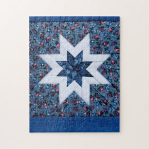 Quilt star blue legpuzzel