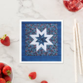 Quilt star blue servetten (Insitu)