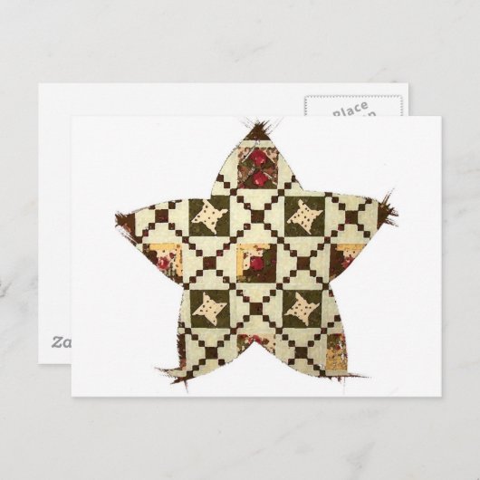 Quilt Star Briefkaart (Voorkant / Achterkant)