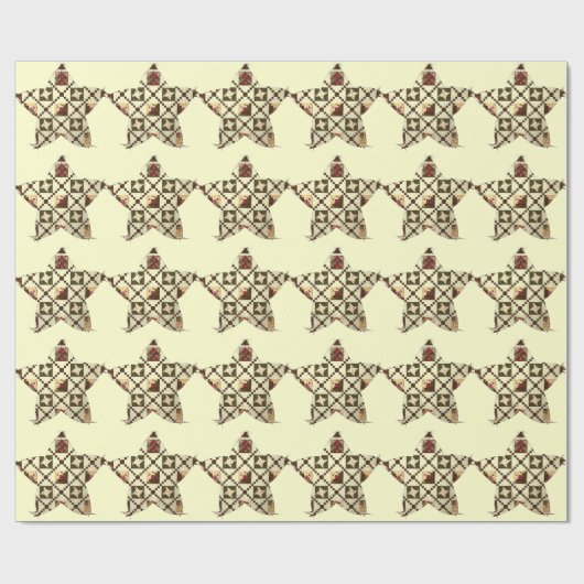 Quilt Star Cadeaupapier (Vlak)