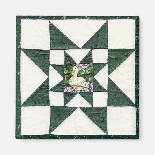 Quilt Star Duck Design Magneet (Voorkant)