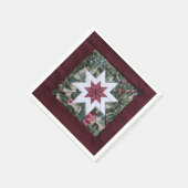 Quilt star maroon servet (Hoek)