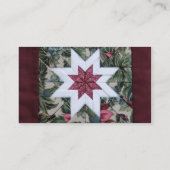 Quilt star maroon visitekaartje (Achterkant)