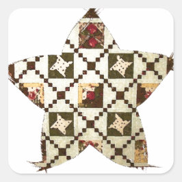 Quilt Star Vierkante Sticker
