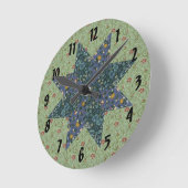 Quilt Star-wandklok Ronde Klok (Hoek)