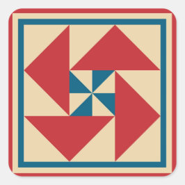 Quilt Stickers - Patriottische Spin (rood)