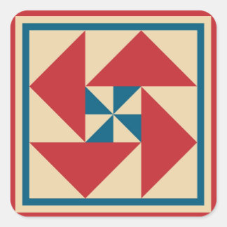 Quilt Stickers - Patriottische Spin (rood)