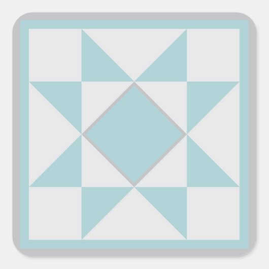 Quilt Stickers - Ster (blauw/grijs) (Voorkant)