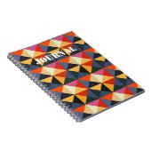 Quilt Style Geometric Abstract Journal Notitieboek (Rechterzijde)