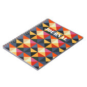 Quilt Style Geometric Abstract Journal Notitieboek (Linkerzijde)