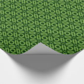 Quilt Style Pattern 02 - Avocado Green op Dk Green Cadeaupapier (Hoek)