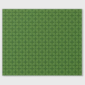 Quilt Style Pattern 02 - Avocado Green op Dk Green Cadeaupapier (Vlak)