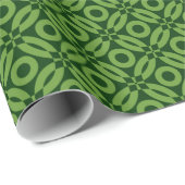 Quilt Style Pattern 02 - Avocado Green op Dk Green Cadeaupapier (Rol Hoek)