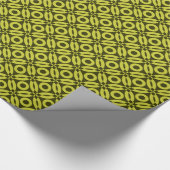 Quilt Style Pattern 02 - Banana on Deep Olive Cadeaupapier (Hoek)
