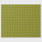 Quilt Style Pattern 02 - Banana on Deep Olive Cadeaupapier (Vlak)