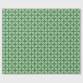 Quilt Style Pattern 02 - Ghost Green op DK Green Cadeaupapier (Vlak)
