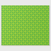 Quilt Style Pattern 02 - Grass Grn on Yellow Cadeaupapier (Vlak)