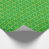 Quilt Style Pattern 02 - Grass Grn op Martian Grn Cadeaupapier (Hoek)