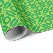 Quilt Style Pattern 02 - Grass Grn op Martian Grn Cadeaupapier (Rol Hoek)