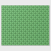 Quilt Style Pattern 02 - Mint Green op DK Green Cadeaupapier (Vlak)