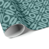 Quilt Style Pattern 02 - Ocean Green op Dk Green Cadeaupapier (Rol Hoek)