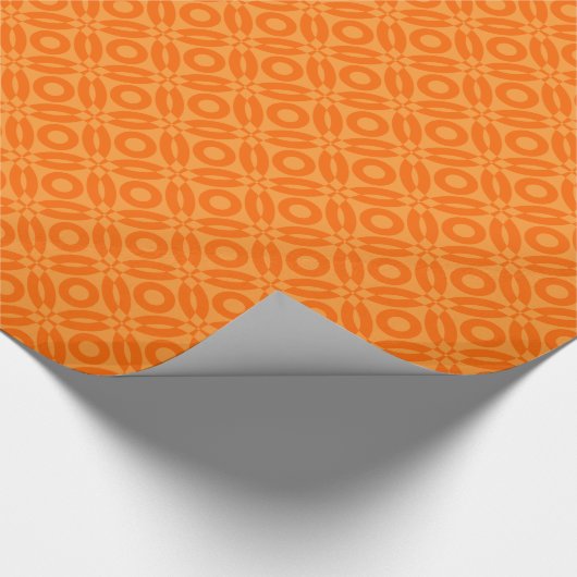 Quilt Style Pattern 02 - Oranje op Licht Sinaasapp Cadeaupapier (Hoek)