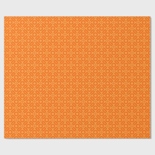 Quilt Style Pattern 02 - Oranje op Licht Sinaasapp Cadeaupapier (Vlak)